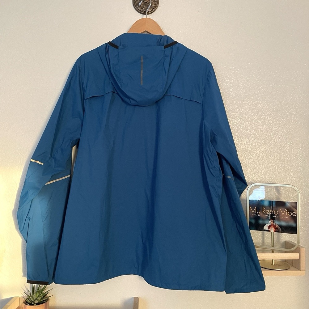 REI Co-op Windbreaker‎ Full Zip Lightweight Hooded Running Jacket Blue Size XL - Picture 2 of 6